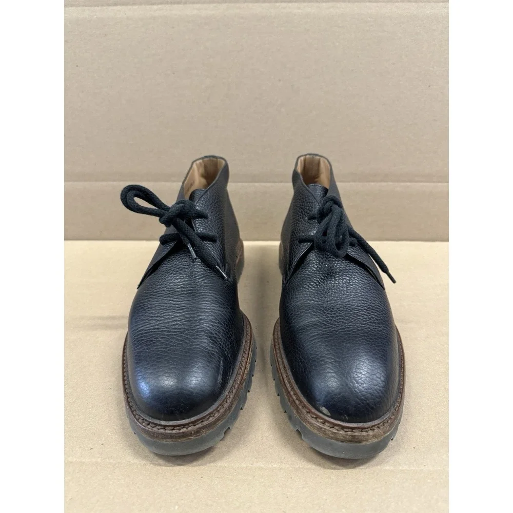 Bally‎ Pebbled Leather Gisdal Chukka Boots Men's Size 8D Black